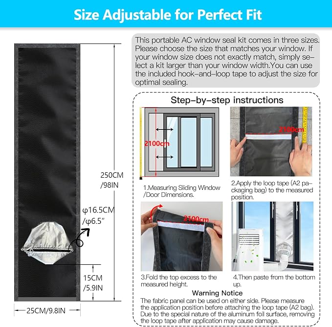 Sliding Door Ac Vent Kit, 98 Inch ac Seal Kit - Image 6