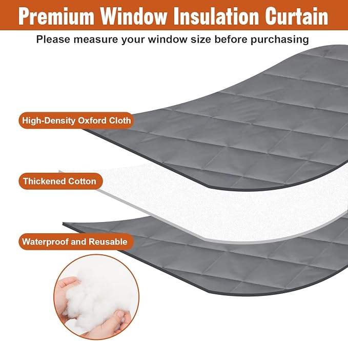 47" X 63" Visible Thermal Window Cover Insulation Kit - Image 3