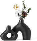 CEMABT Black Ceramic Vase Set of 2 by CEMABT