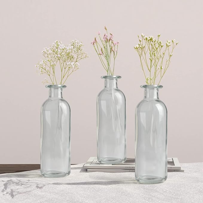 Clear Glass Bud Vase, 20 Pack 8 Oz Living Bud Vases, Small Vases - Image 4