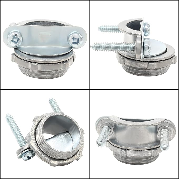 8 Pcs Clamp Cable Connectors, 1/2 Inch + 3/4 Inch - Image 4