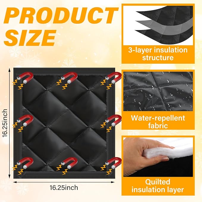 Rv Magnetic Window Insulation Kit 16.25 x 16.25 Inches Pre Cut Magnetic Rv - Image 2