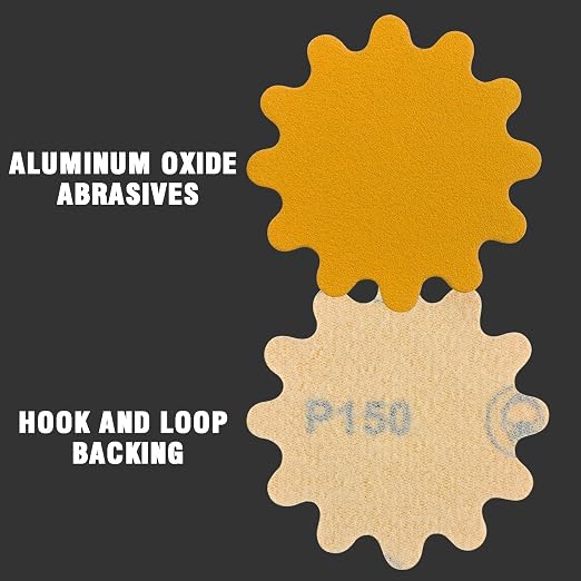 MAXMAN 2" Sanding Discs, 150 Grit Alumina Orbital Sandpaper, Hook &Loop Pads | - Image 6