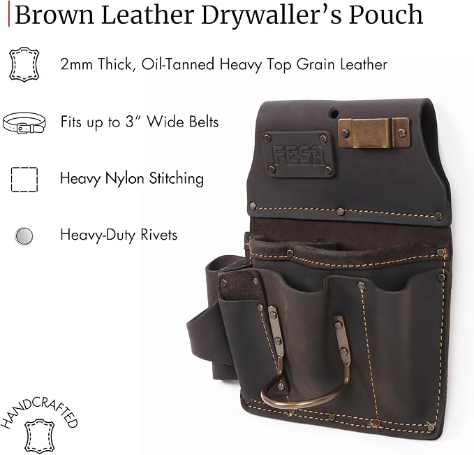 FESA Leather Drywaller's Tool Pouch - Image 2