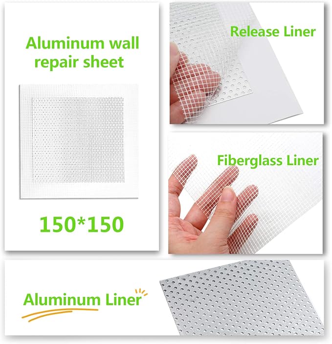 7pcs 6" x 6" Drywall Repair Patch | Patch Mesh, Screen Patch Repair, Self - Image 3