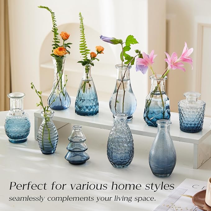 Glass Bud Vase Set of 30 - Image 3