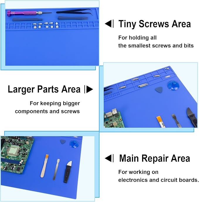 Extra Large Soldering Mat, 32.3’’x16.6’’ Large Silicone Solder Mat, 932℉ Heat - Image 2