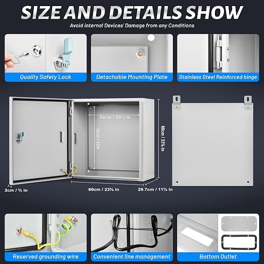 Steel Electrical Junction Box, Outdoor & Indoor Universal Project Box - Image 4