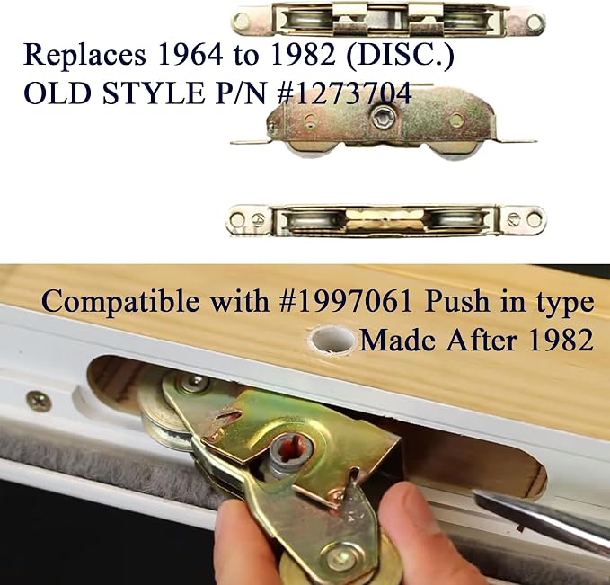2 Pack Gliding Patio Door Tandem Roller Assembly Fits - Image 3
