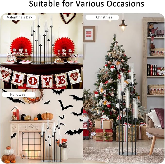 39.8''Matte Black Candle Holder - Image 7