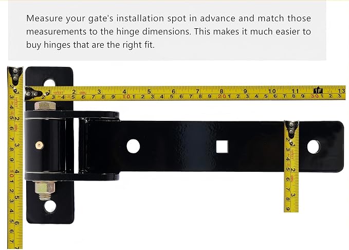 13" Heavy Duty Strap Gate Hinges, 900LBS Load Capacity, Thickened Solid Steel | - Image 8