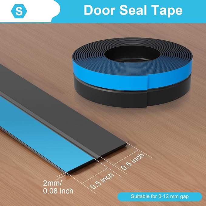 Weather Stripping Door Seal, 20 Ft Shower Door Seal, 1 in | Flexible door sweep - Image 2