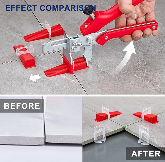 Tile Leveling System Clips 1/16 Inch 2000pcs Tile Leveling Spacer DIY Tiles - Image 5