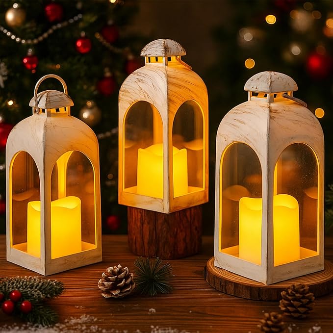 Tujoe 6 Pcs 10 Inch Decorative Candle Lantern Bulk - Image 4
