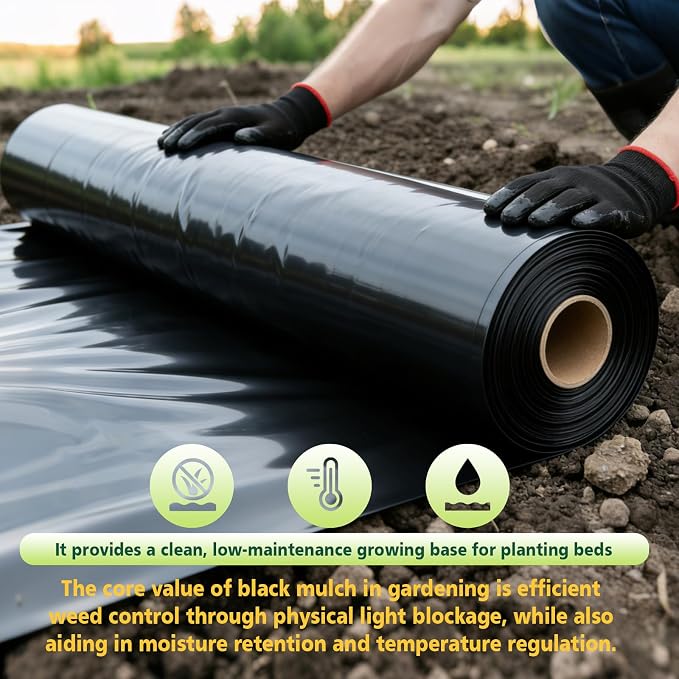 10 Mil 2.5 FT X 100 FT Plastic Sheeting Heavy Duty Thick LLDPE Black - Image 7