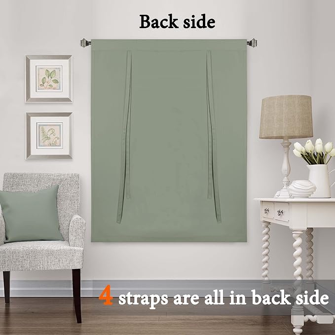 H.VERSAILTEX Blackout Tie Up Curtain Thermal Insulated Window Shade Light - Image 7