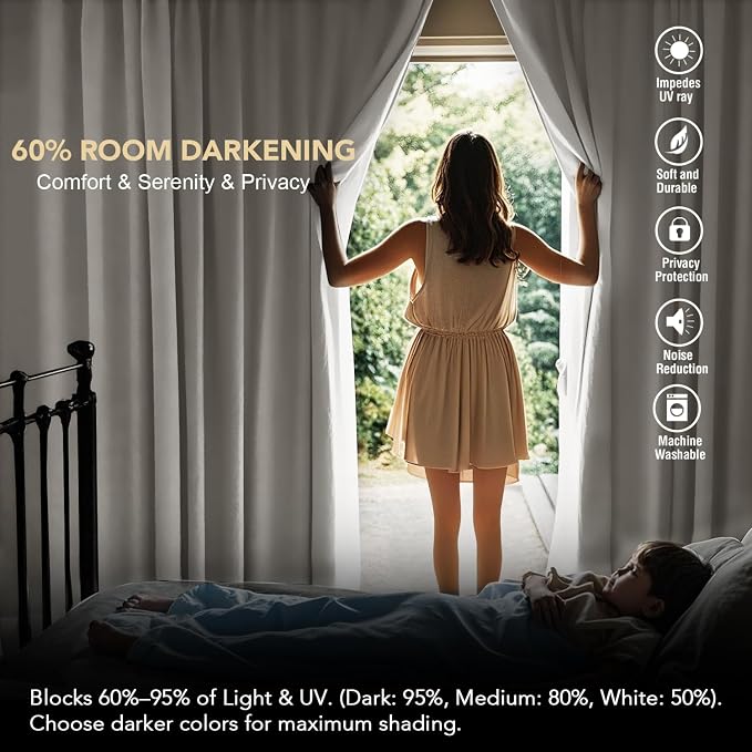 H.VERSAILTEX Light Reducing Curtains Thermal Insulated Window Treatment Panels - Image 7