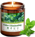 Mint Eucalyptus Odor Eliminating Candles, 7 oz Soy Scented Candle | Eliminates by Aredenua-StartJourneyThroughScent