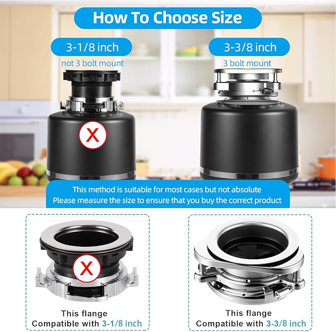 RQYEKDO 2-Pack Upgraded Garbage Disposal Splash Guard Baffle - Image 2