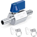 3/8" Double Barbed Ball Valve, Stainless Steel, by SYWUWV