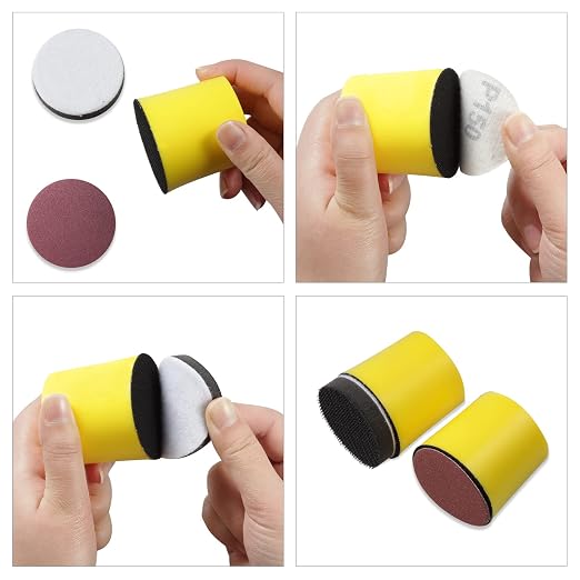SPEEDWOX 3 Pack 2" Hand Sanding Blocks Hook and Loop Sanding Pad Hook Backing - Image 4