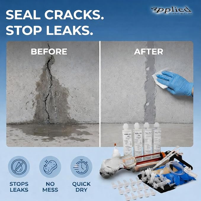 Hydra Stop 300 Fast Set Crack Injection Kit, 10ft | Quick-Reaction Resin - Image 2