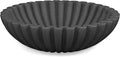 LIN CHUAN Ruffle Decorative Bowl, Large Fruit Bowl, Artificial Stone BLack | by LINCHUAN