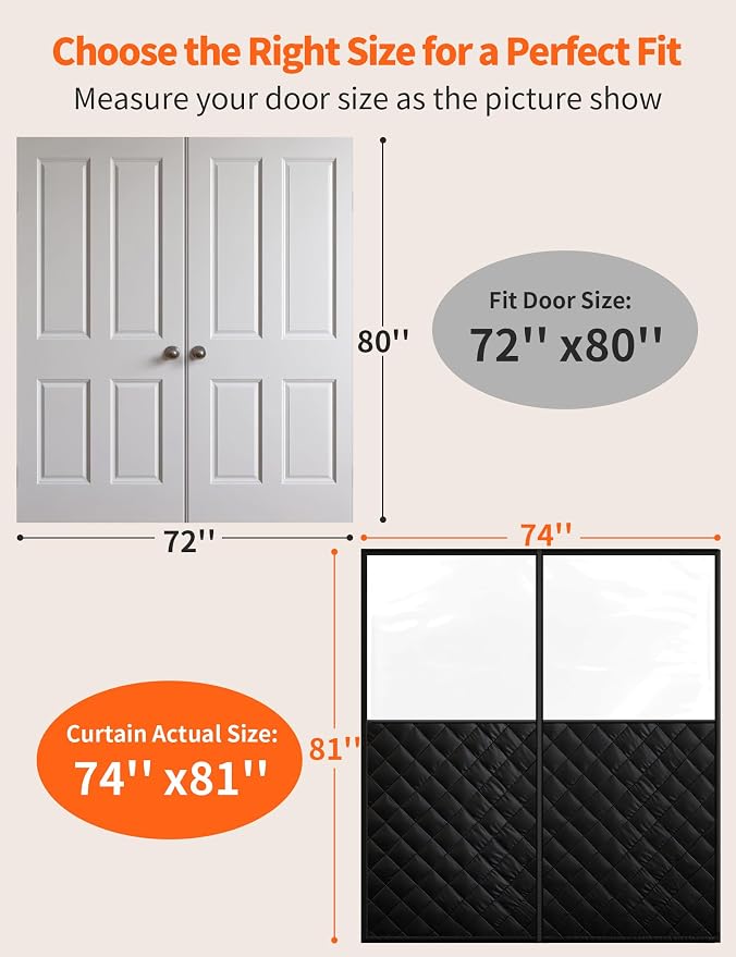 Magnetic Thermal Insulated Door Curtain - Image 2