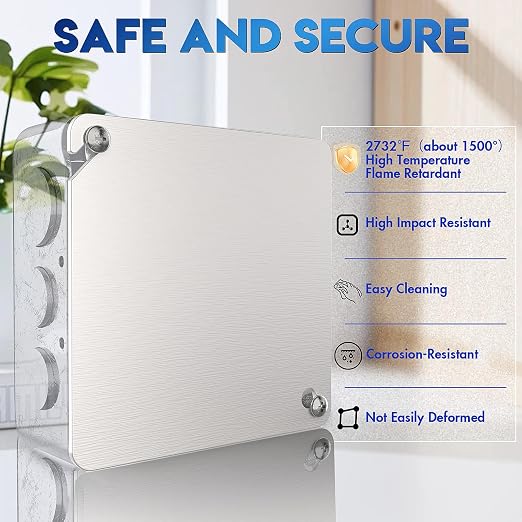 Metal Electrical Box Cover Plates, 4 Inch Square Flat Blank Electric Box Cover - Image 4