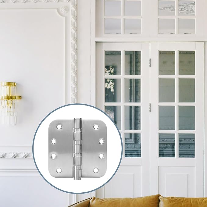 6 Pack Stainless Steel Silver Door Hinges - Image 8