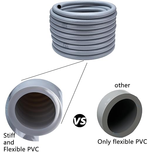 25FT 1/2" NPT PVC Liquid Tight Conduit Kit UL 5 Straight 3 Angle Connector | UV - Image 3