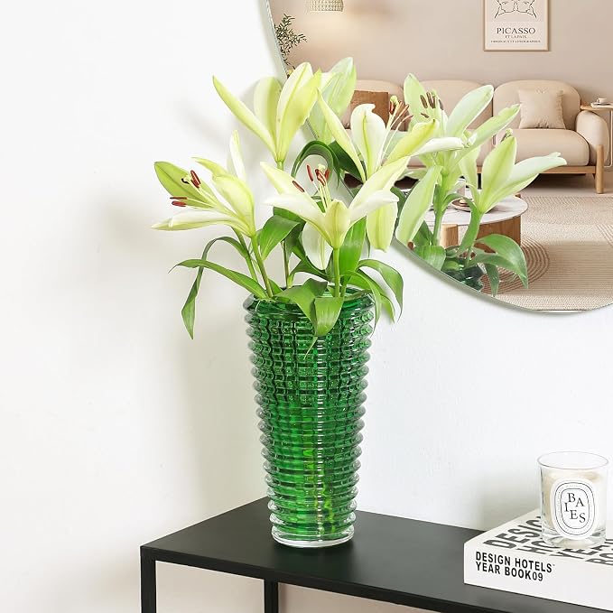 MCMCNCUIU Large Crystal Vase for Flowers, Large Glass Vases, Modern Decorative - Image 4