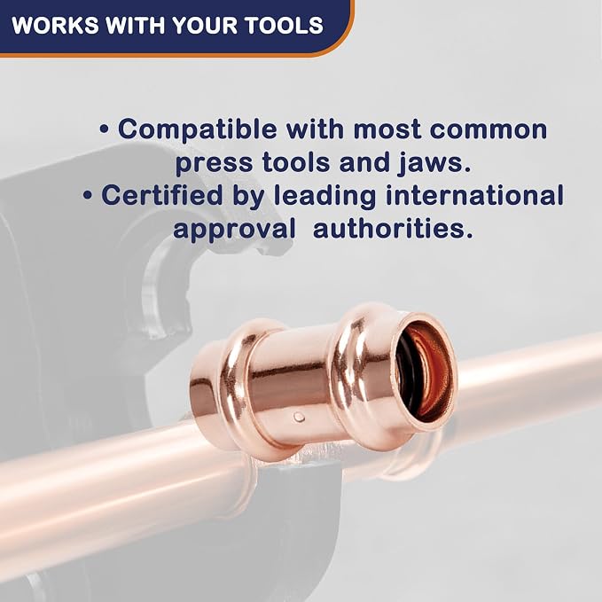 Copper Press Fittings 1/2 inch Coupling - Image 5