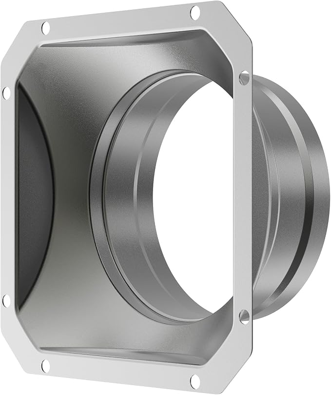 Hon&Guan 4 Inch Duct Connector, Metal Straight Pipe Flange by HonGuan