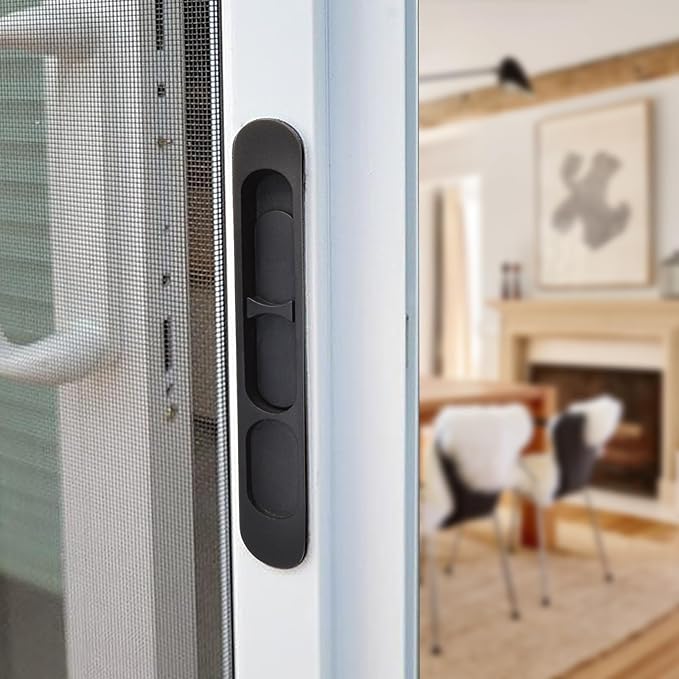 Sliding Screen Door Latch | Zinc Alloy Handles, 5-1/8" Mounting Holes, - Image 5