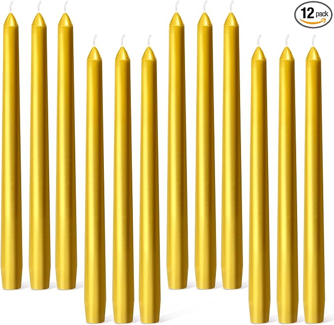 Everymoment Gold Taper Candles by Unknown