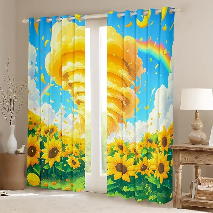 jejeloiu 3D Tornado Blackout Shades Window Treatments Natural Disaster Window - Image 2