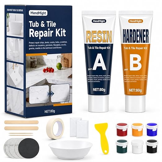 6-Color Tile Repair Kit for Porcelain Sink: DIY Fix by Unknown