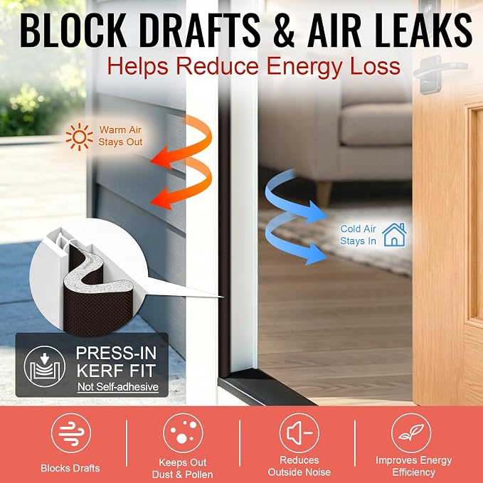 Litaibai 60 ft Kerf Weather Stripping Door Seal - Image 3