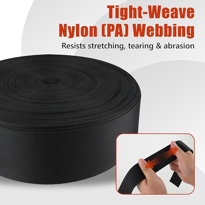 Convivium 100Ft HVAC Duct Strap 2pcs, Tight-Weave Nylon Duct Support Webbing - Image 4