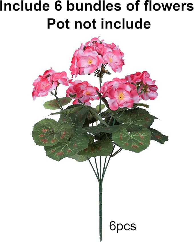 Artificial Geranium Fake Flowers - Image 5