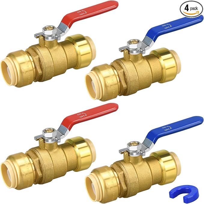4pcs 3/4" Push Fit Ball Valve by PXZBLG