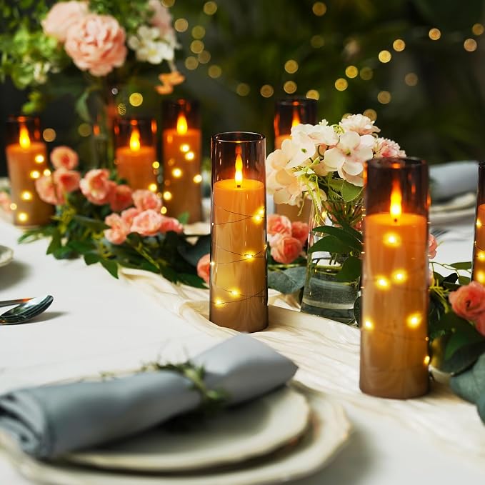 Raycare 9 Pcs Flameless Battery Operated Pillar Candles - Image 8
