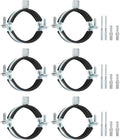 uxcell 6 Pcs Adjustable Pipe Bracket Clamp, 2-1/2" Wall Ceiling Mount Split by uxcell