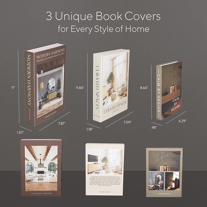 Modern Decorative Books Set of 3, Shelf or Entryway as Fall Decoration - Image 7