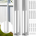 2 Sets 5" X 5" X 48" Vinyl Fence Concrete Post by Hicarer