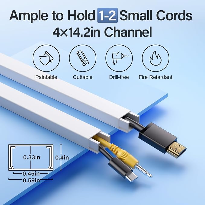 Delamu 56.7in Cord Hider, Cord Covers - Image 2