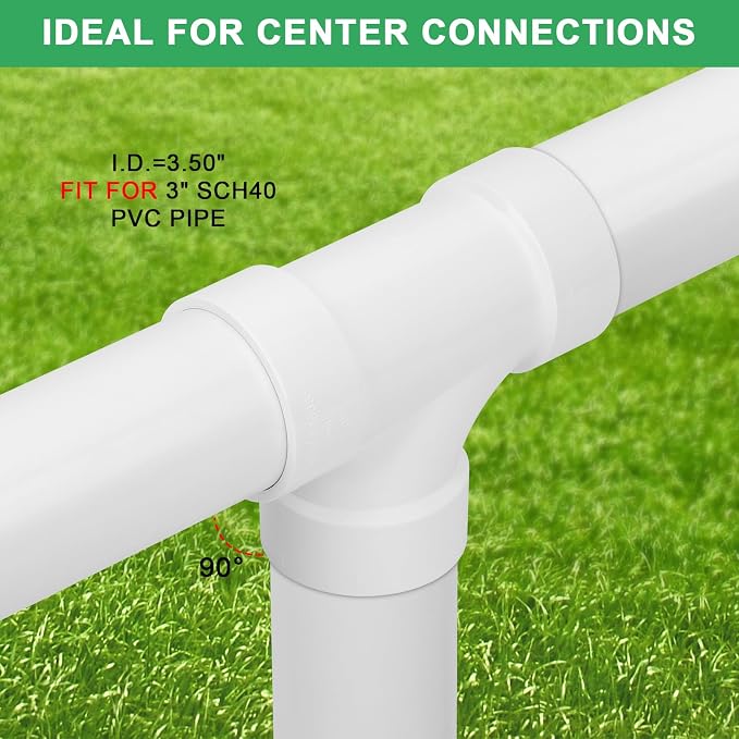 3IN PVC DWV Sanitary Tee 3-Way PVC Pipe Fittings Adapter Furniture Build Grade - Image 3