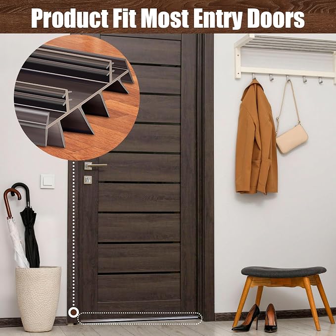 3PCS 36Inch Door Bottom Kerf Weather Stripping - Image 6