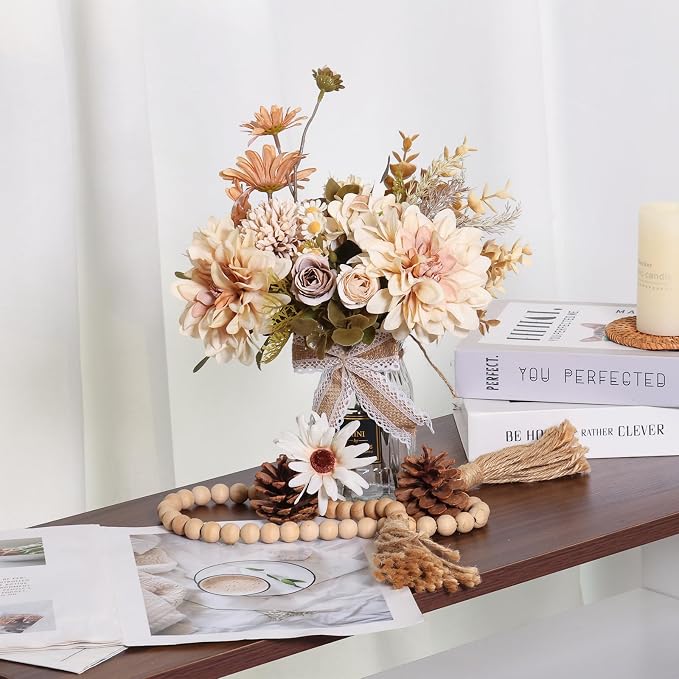 CEWOR Fake Flowers in Vase, Artificial Flowers - Image 5
